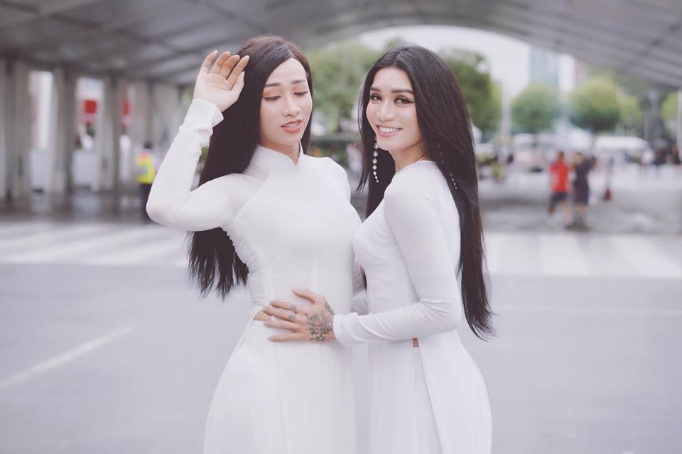 di dam cuoi kim nha bb tran hai trieu tranh thu cho ra lo bo anh ao dai chat lu tai thai lan