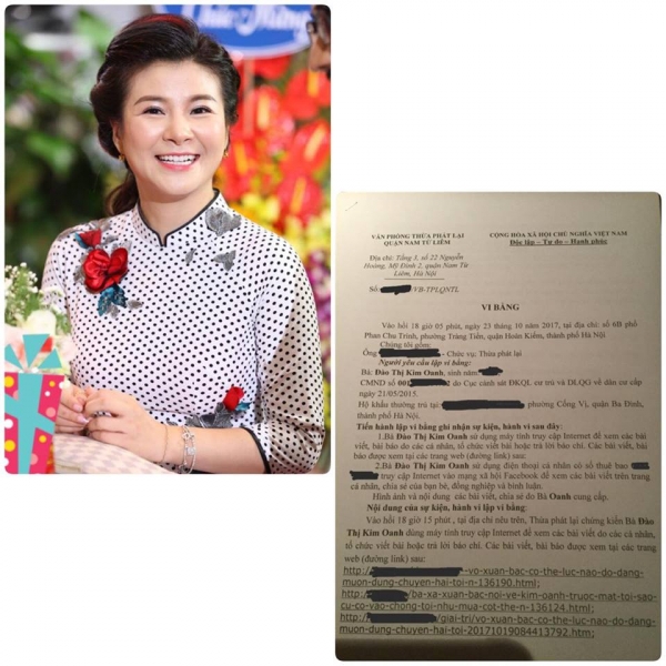 bi vo xuan bac cong kich dien vien kim oanh nho phap luat can thiep