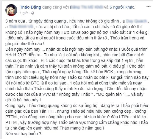 Bị tố vô ơn, chê nhan sắc người tiền nhiệm, Đặng Thu Thảo - Hoa hậu Đại dương 2014 phản ứng khiến nhiều người bất ngờ bi to vo on che nhan sac nguoi tien nhiem dang thu thao hoa hau dai duong 2014 phan ung khien nhieu nguoi bat ngo