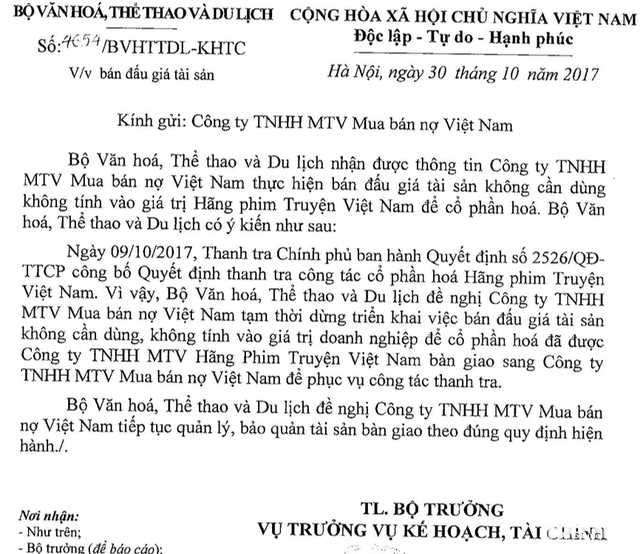 bo yeu cau ngung dau gia tai san cua hang phim truyen viet nam