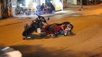 xe tai cau tong lien hoan nhieu phuong tien tren pho 2 nguoi bi thuong