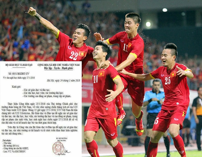 cong van de ten bo gddt cho hoc sinh sinh vien nghi hoc xem u23 da chung ket la gia