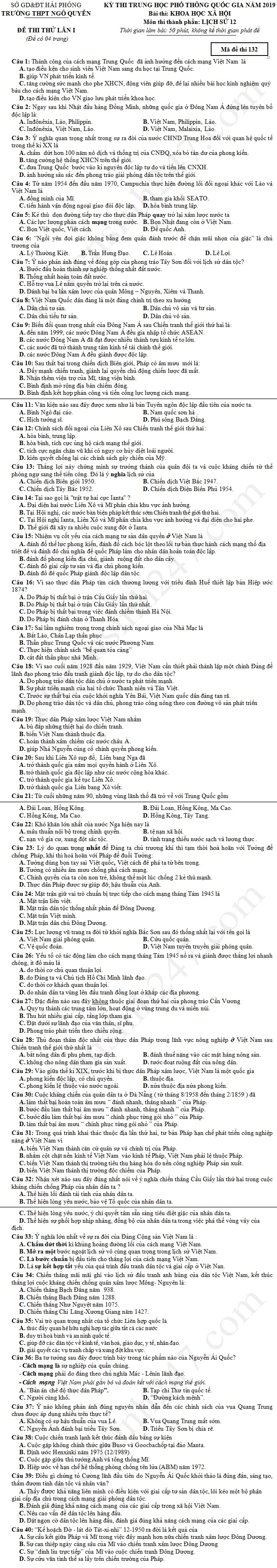 de thi thu thpt quoc gia 2019 mon lich su thpt ngo quyen lan 1