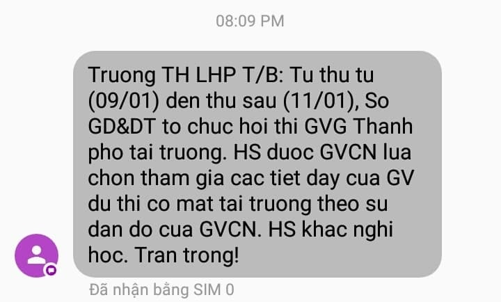 hoc sinh yeu duoc cho o nha trong thoi gian thi giao vien gioi