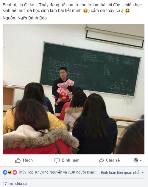 thay giao be con cho sinh vien lam bai thi nhieu nguoi hoi toi co ngai khong