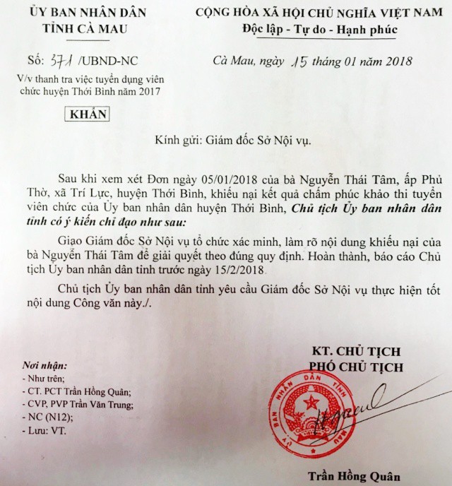 vu thu khoa co nguy co rot vien chuc xem xet cham lai phuc khao