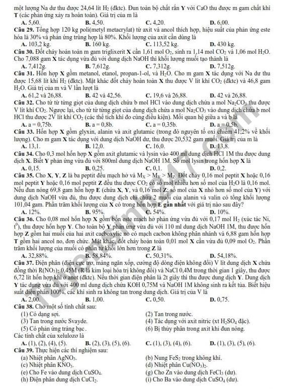 de thi thu thpt quoc gia 2019 mon hoa hoc lien ket 8 truong thpt chuyen dong bang song hong