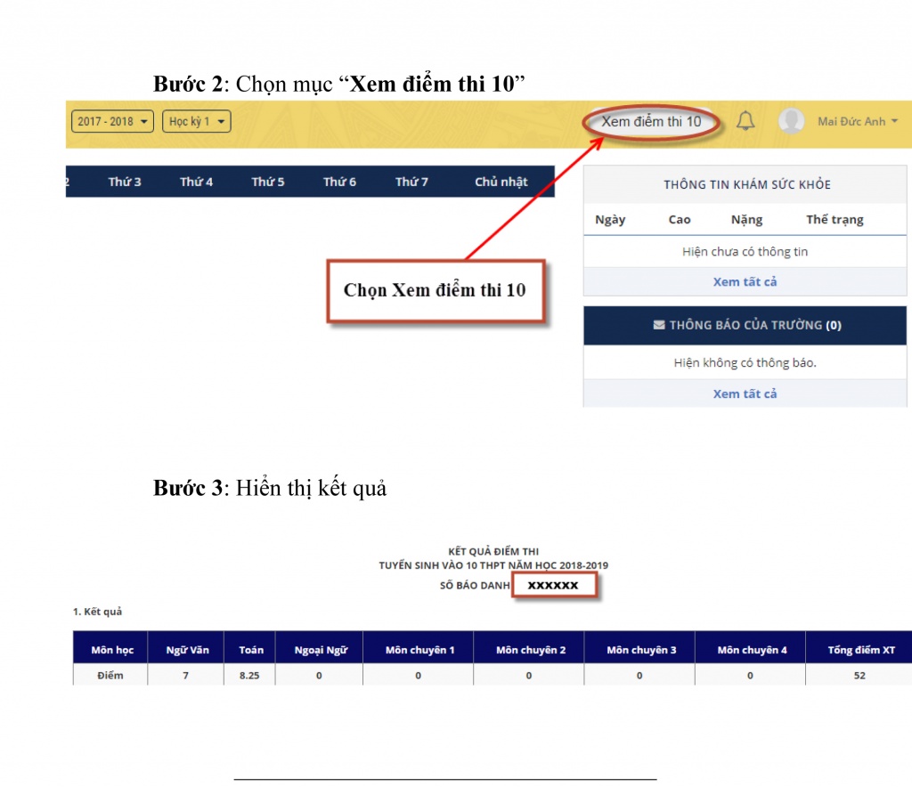 huong dan tra cuu diem thi vao lop 10 ha noi nam 2018
