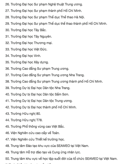 chinh phu yeu cau bo gd dt ra soat giam so luong don vi truc thuoc