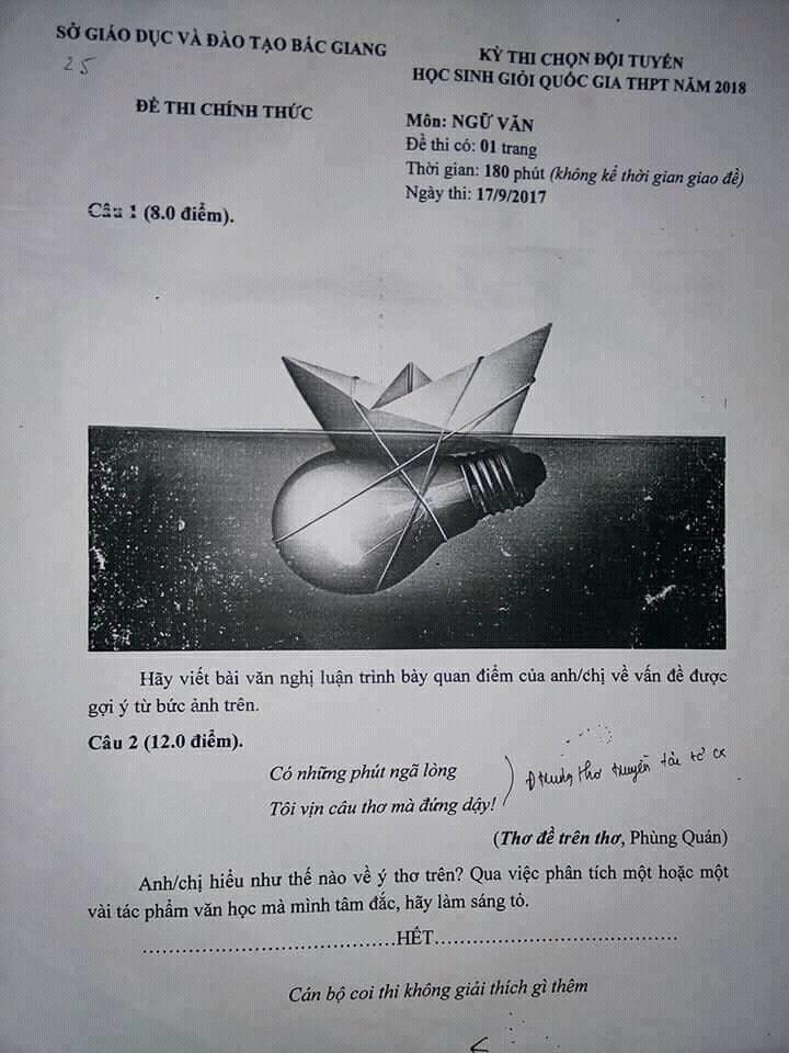 de thi hoc sinh gioi khac la cua tinh bac giang