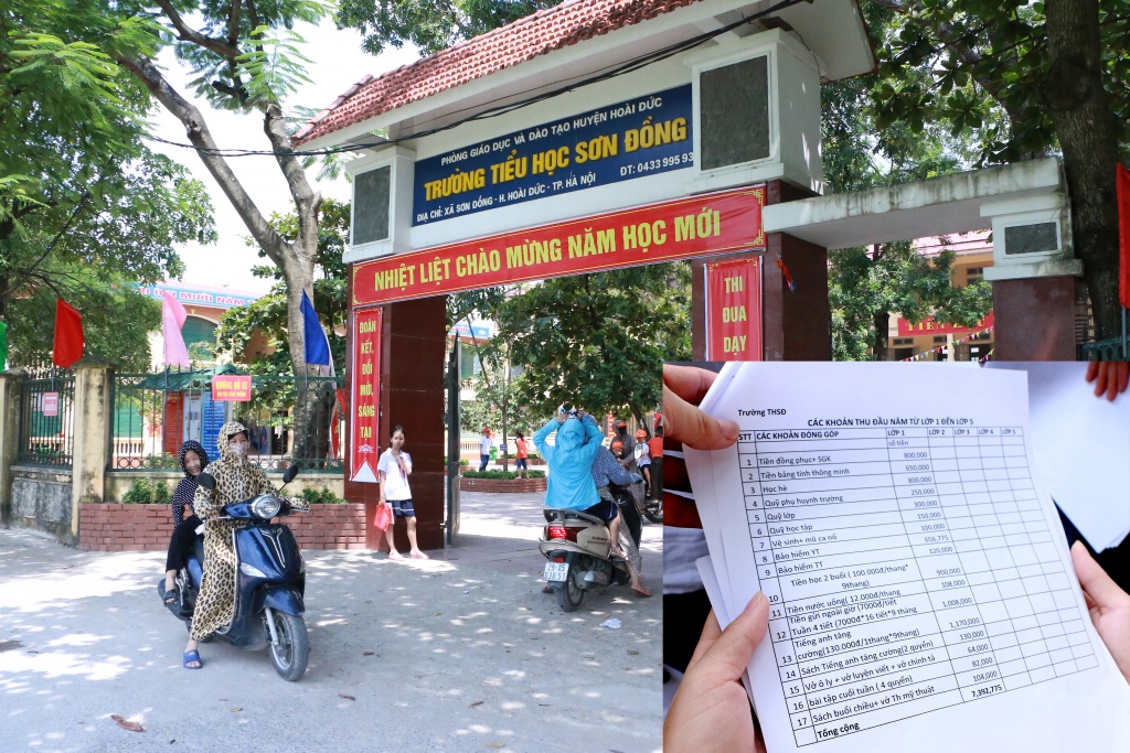 Bị tố lạm thu, Tiểu học Sơn Đồng thông báo trả lại tiền nhưng nhiều phụ huynh từ chối bi to lam thu tieu hoc son dong thong bao tra lai tien nhung nhieu phu huynh tu choi