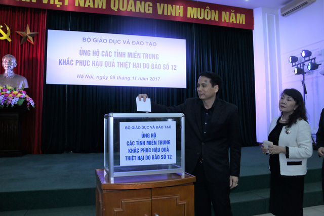 bo gddt phat dong quyen gop ung ho cac tinh mien trung khac phuc lu lut