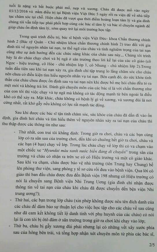 hoc sinh gay chan o truong th nam trung yen hieu truong phat ngon tien hau bat nhat