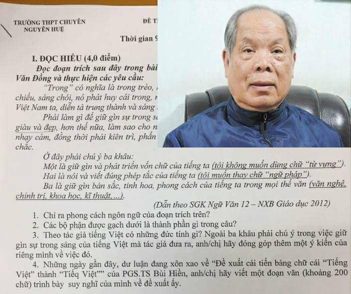 Đề xuất 'Tiếng Việt' thành 'Tiếq Việt' vào đề thi Văn trường chuyên: 'Bắt các em phân tích mổ xẻ, cảm nhận là đánh đố' de xuat tieng viet thanh tieq viet vao de thi van truong chuyen bat cac em phan tich mo xe cam nhan la danh do
