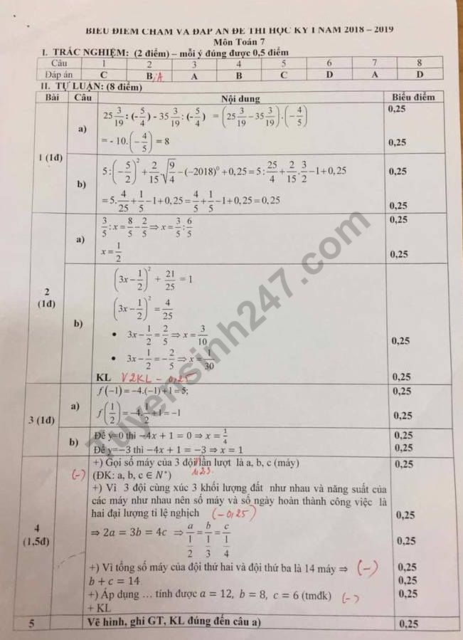 Đề thi học kì 1 lớp 7 môn Toán THCS Dịch Vọng năm 2018 de thi hoc ki 1 lop 7 mon toan thcs dich vong nam 2018