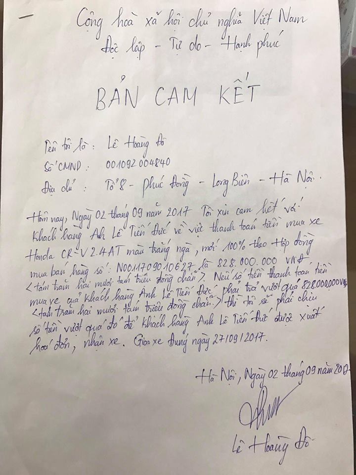 nhieu khach hang to bi boi tin khi dat coc mua xe honda cr v