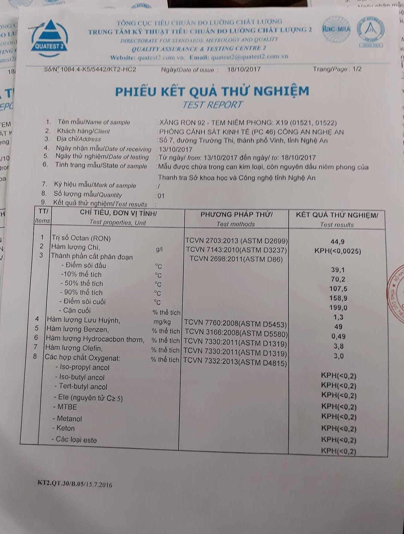 soc voi ket qua xang gia a92 xang nguyen chat chua den 50